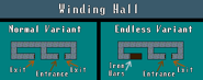 A Winding Hall room, with its endless variant.
