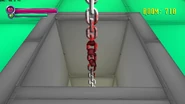 The bloody chains found inside the play area.