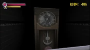 The giant clock in Room 406.