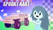 Spooky on the title screen of Spooky Kart.