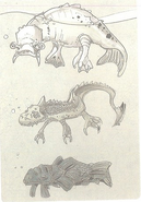 Szkice stworów wodnych