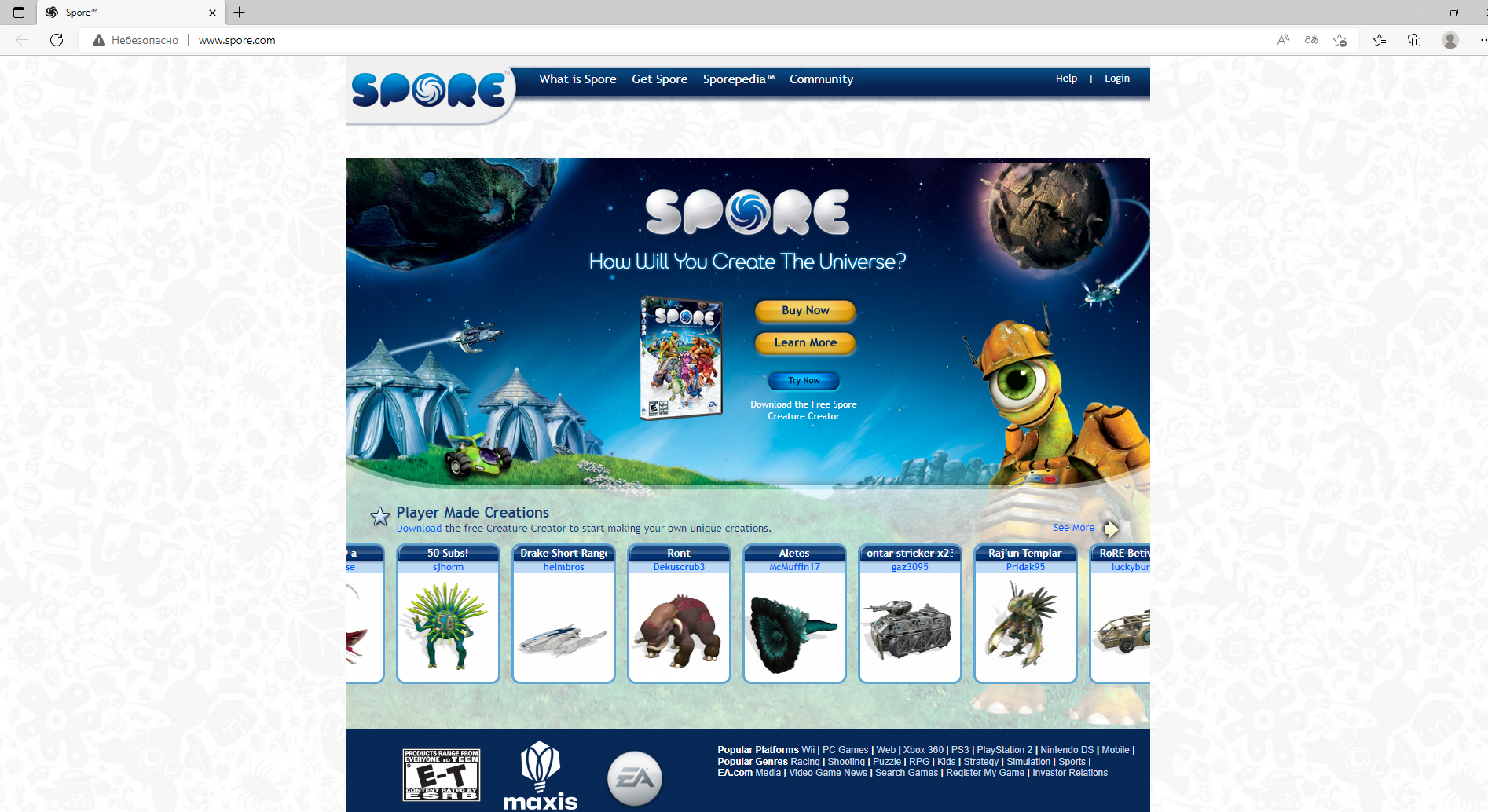 Spore.Com | Spore Wiki | Fandom