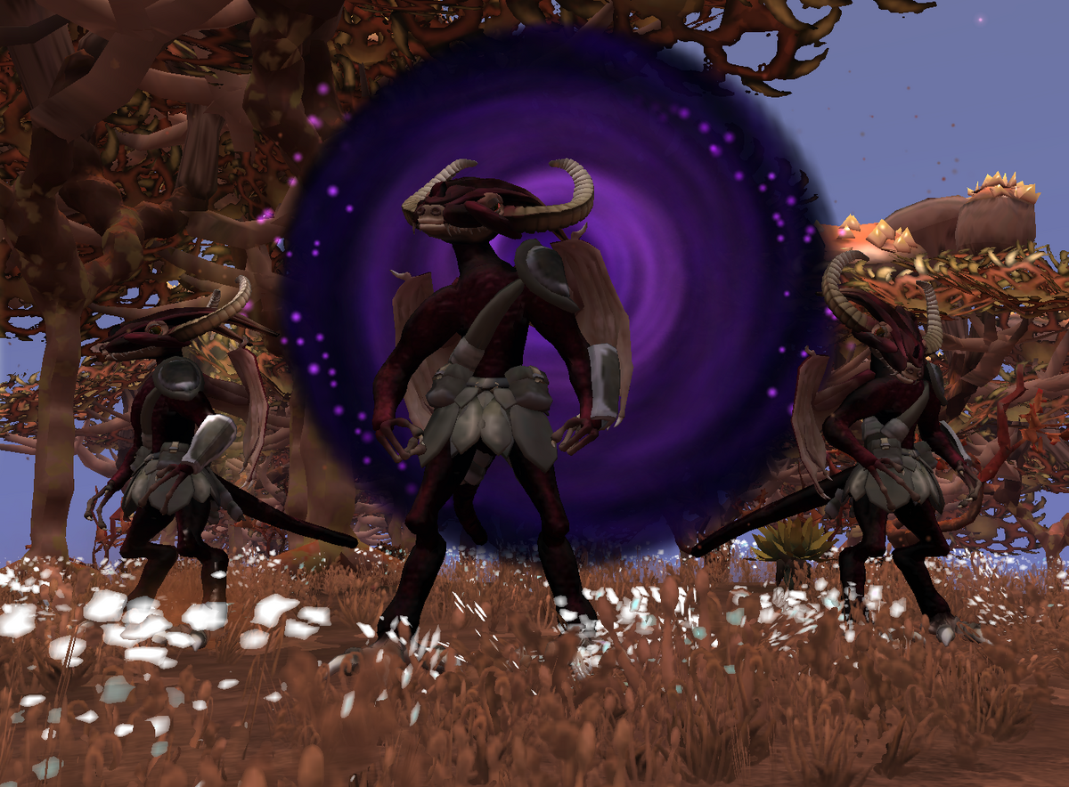 My creations in the tribal age fighting the epic version of themselves :  r/Spore