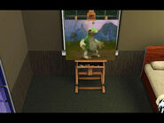 A Sim's painting of a Solothy in The Sims 3