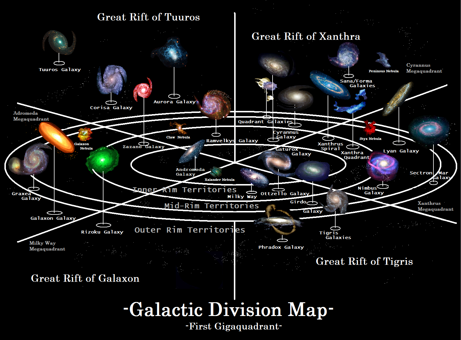 Map Of Galaxies Near Milky Way Sporewiki:fiction Universe/Intergalactic Division Map | Sporewiki | Fandom