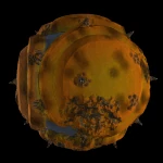 "Inverted" cube planet with the sea on its edges. C.planets like this can be very easy to colonize.