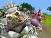 The main enemy in a Spore Galactic Adventures\Robot Chicken adventure, Swine Flu.