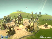 Косм. корабль уничтожает существ