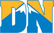 2004-2008: "DN" in yellow with a blue mountain in the letters. DN stands for Denver Nuggets.