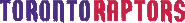 2000-2008: "TORONTO" in purple, "RAPTORS" in red.