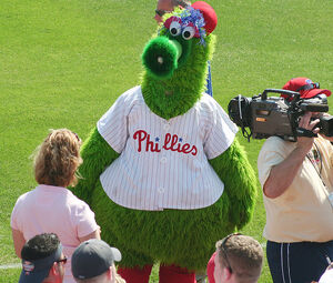 phillies Phanatic mascot Philadelphia Phillies baseball shirt