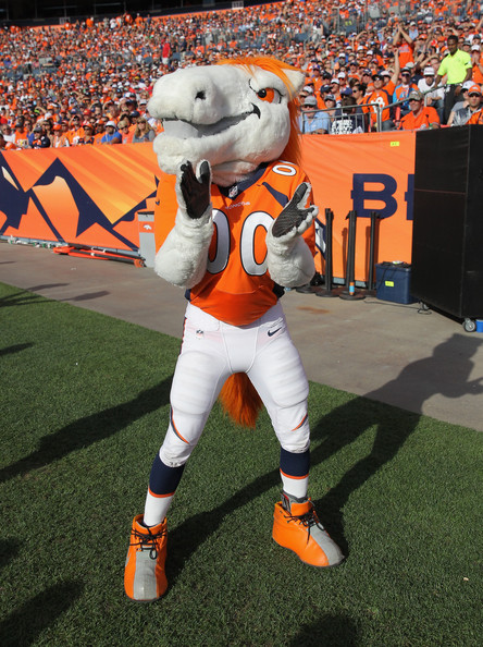 Denver, USA. September 09, 2018: Denver Broncos mascot Miles