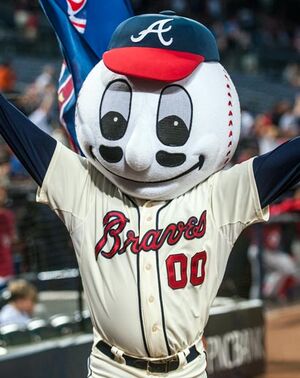 The Atlanta Braves cap pays tribute to their original mascot Chief