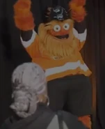 Gritty dancing to "Uptown Funk" at the Please Touch Museum on September 24, 2018