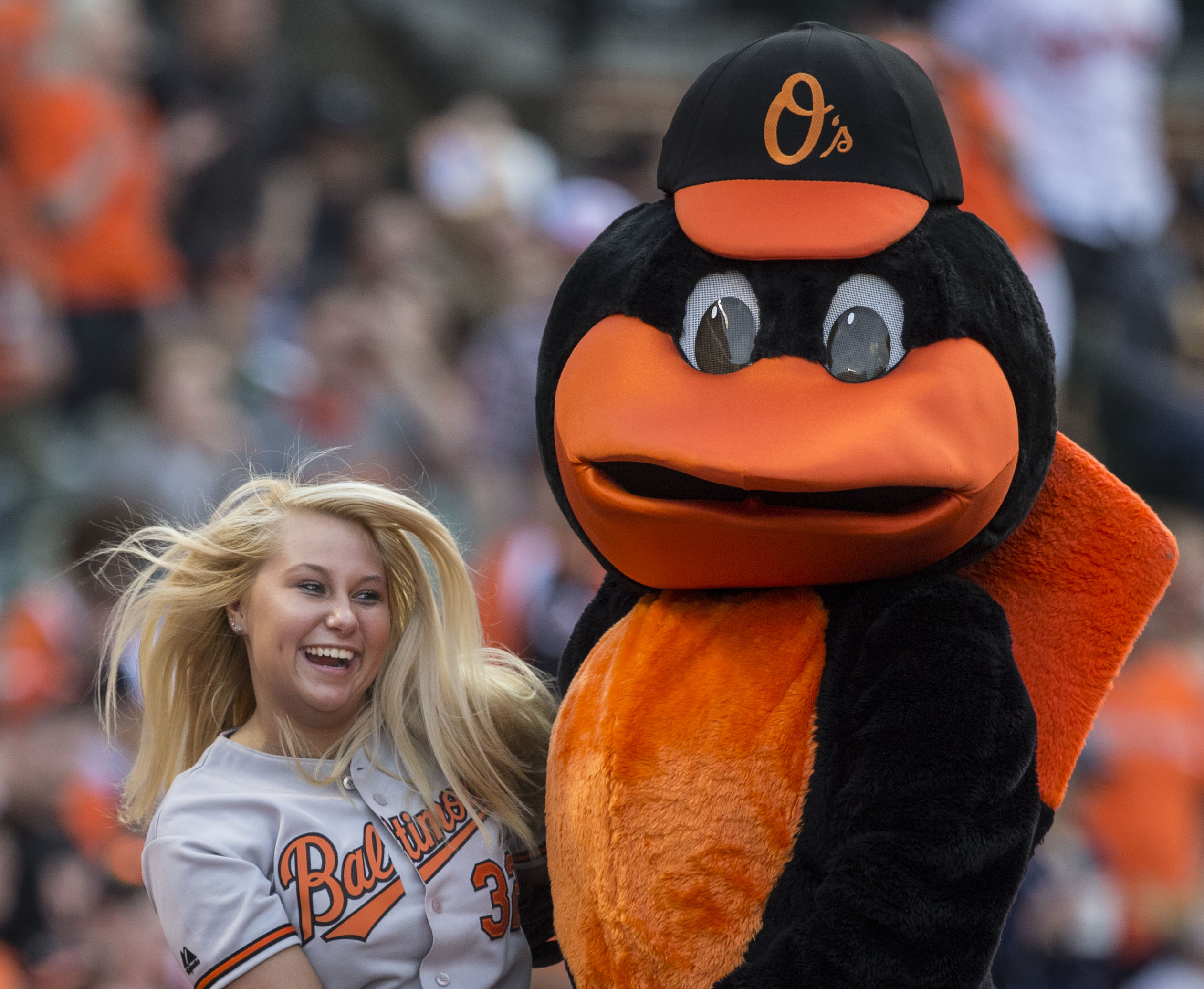 The Oriole Bird Baltimore Orioles Stranger Things Mascot on Bike