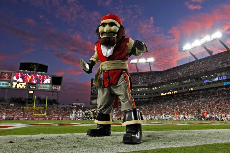 What is the Tampa Bay Buccaneers mascot? Meet Captain Fear