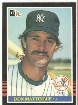 Don Mattingly YANKEES Signed Autograph 1985 Donruss Diamond Kings