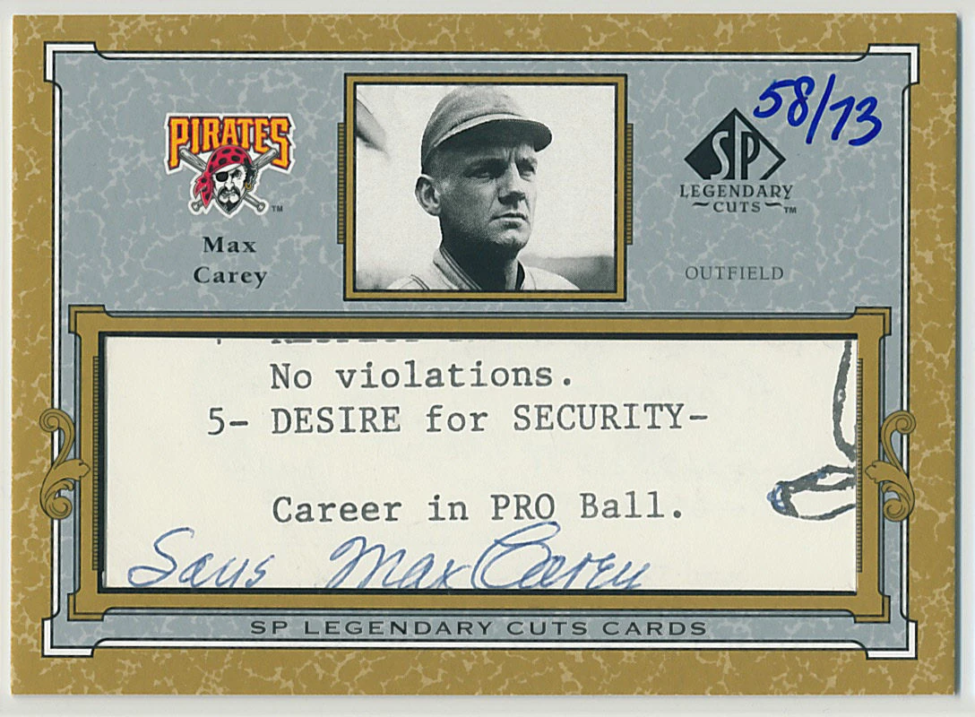 Max Carey Baseball Cards Wiki Fandom