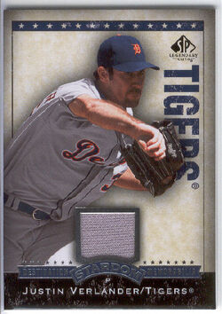 Justin Verlander SP Upper Deck Jersey Card