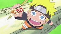 Naruto winning the voucher.