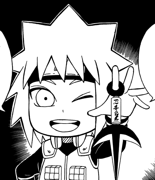 minato with his kunai  Naruto mangá, Naruto, Manga