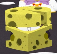 The New Kid disguised as a piece of cheese.