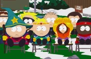 Butters with the other humans at Kyle's meeting.