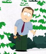 Al Gore handing the player ManBearPig sensors.