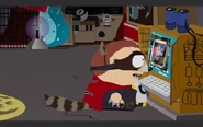 Mitch Conner being revealed by The Coon as the perpetrator supporting Professor Chaos's scheme in the Coon Lair's iPad station.