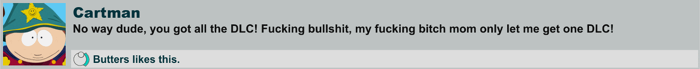Cartman facebook message