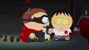 The Coon issuing the threat to shred Toolshed if he makes any wrong moves.