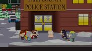 The Coon, alongside Coon and Friends confronting Freedom Pals in front of the police staton.