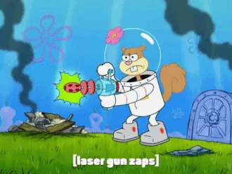 Luna ispaljuje zrake za popravljanje iz svog pištolja