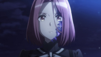 Grete's birthmark on left side of her face