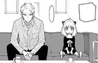 Loid and Anya watch TV