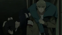 Loid and the WISE Agent carry Fiona and Winston out of the sewers