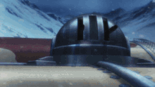 The airship fires at Loid's plane