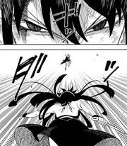 Yor and the Swordsman about to strike