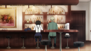 Loid consoles Franky at the bar