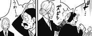 Mr. Blackbell gets hit on the head by Martha