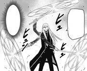 Hemlock spinning his sword