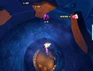 Spyro falling down the pit after destruction of the Dark Gem.