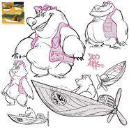 Spyro Reignited Trilogy concept art of the Honey Speedway Bear by ZeoArts