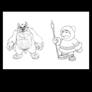 YetiMole.png (63 KB) Concept art of a Yeti and an Eskimole in Spyro: A Hero's Tail.