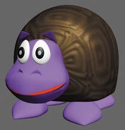 PlayStation 1 CGI render of a feral turtle