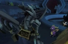 Летописец показывает Спайро его книгу жизни