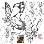 Spyro Reignited Trilogy concept art of the butterflies by Zeoartz