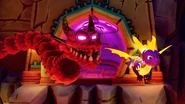 The red Fire Dragon chasing down Spyro in the Spyro Reignited Trilogy