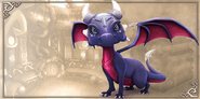 Digital concept art of young Cynder in The Legend of Spyro: The Eternal Night