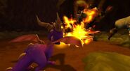 Spyro breathing fire for the first time